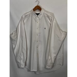 Polo Ralph Lauren Men's White Long Sleeve Blaire 100% Cotton size XXL Pre-Owned